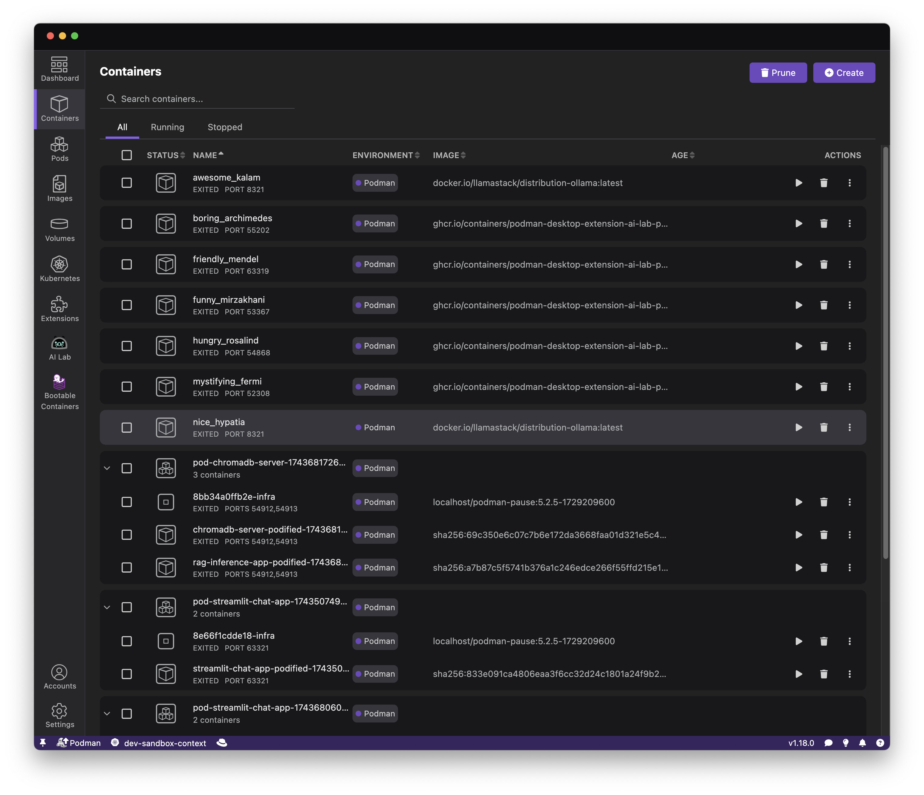 Podman Desktop Container Management and Rootless Engine Interface
